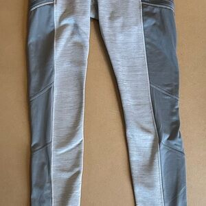 Athleta Gray and Cream Leggings